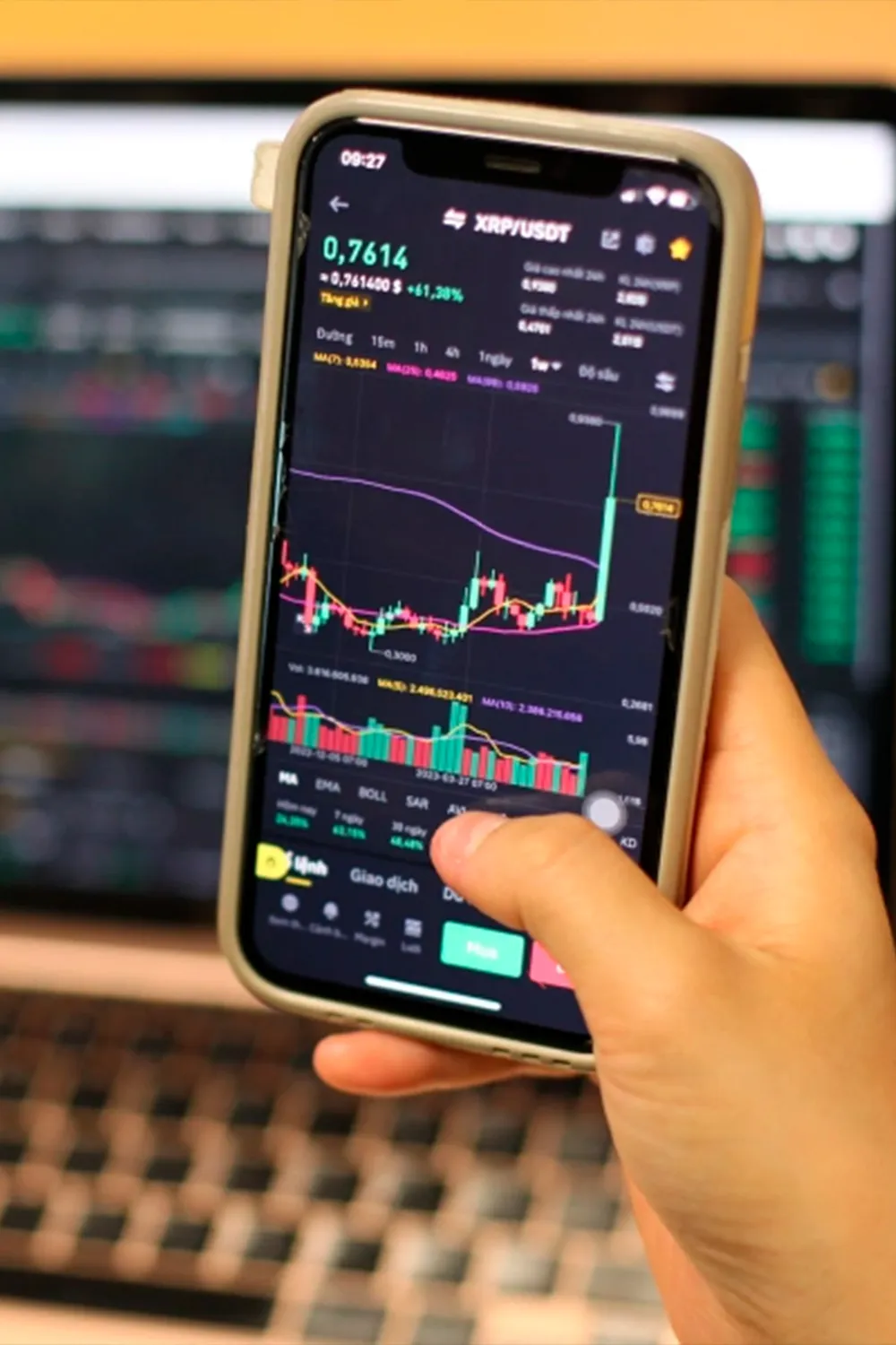 Quantrix Ai trading panel displaying crypto charts